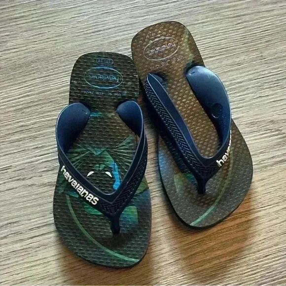 Toddler Batman Havainas flip flops 9c - Picture 2 of 4